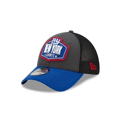 Grey New York Giants Hat - New Era NFL NFL Draft 39THIRTY Stretch Fit Caps USA4750392